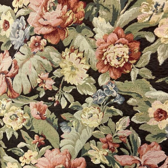 3 yards New Kovi Onyx Botanical Floral 
Jacquard Tapestry Fabric Upholstery - Picture 2 of 9